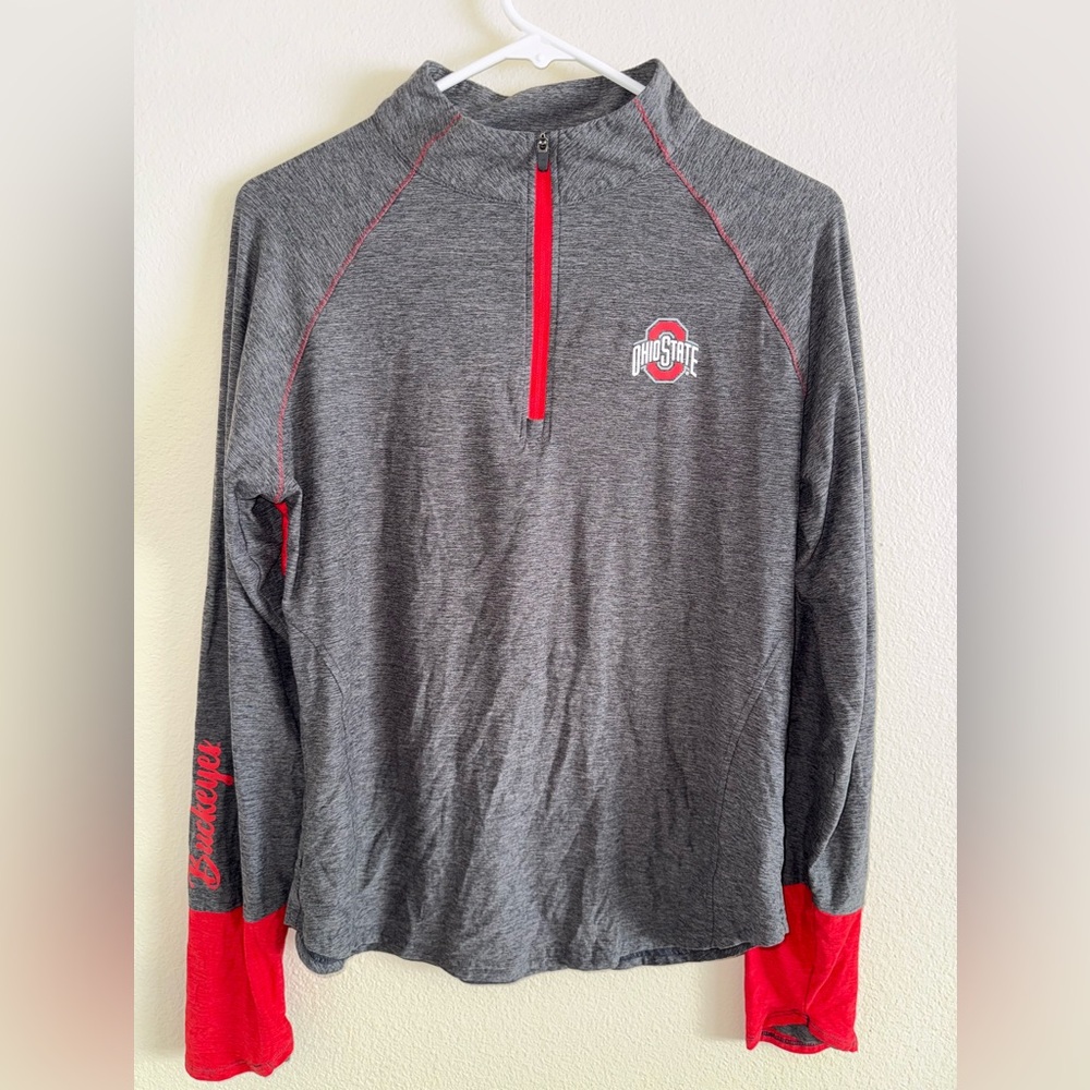 Colosseum Women’s Ohio State Buckeyes Long‎ Sleeve Quarter Zip size Large